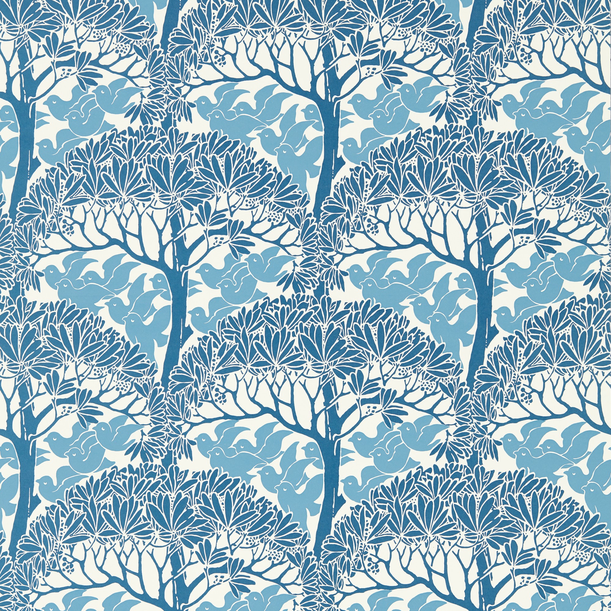 The Savaric Wallpaper 217339 By Morris Co In Cirrus Blue